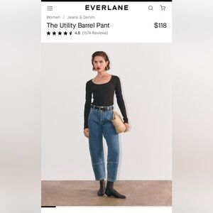 Everlane Utility Barrel Jeans Pant 26